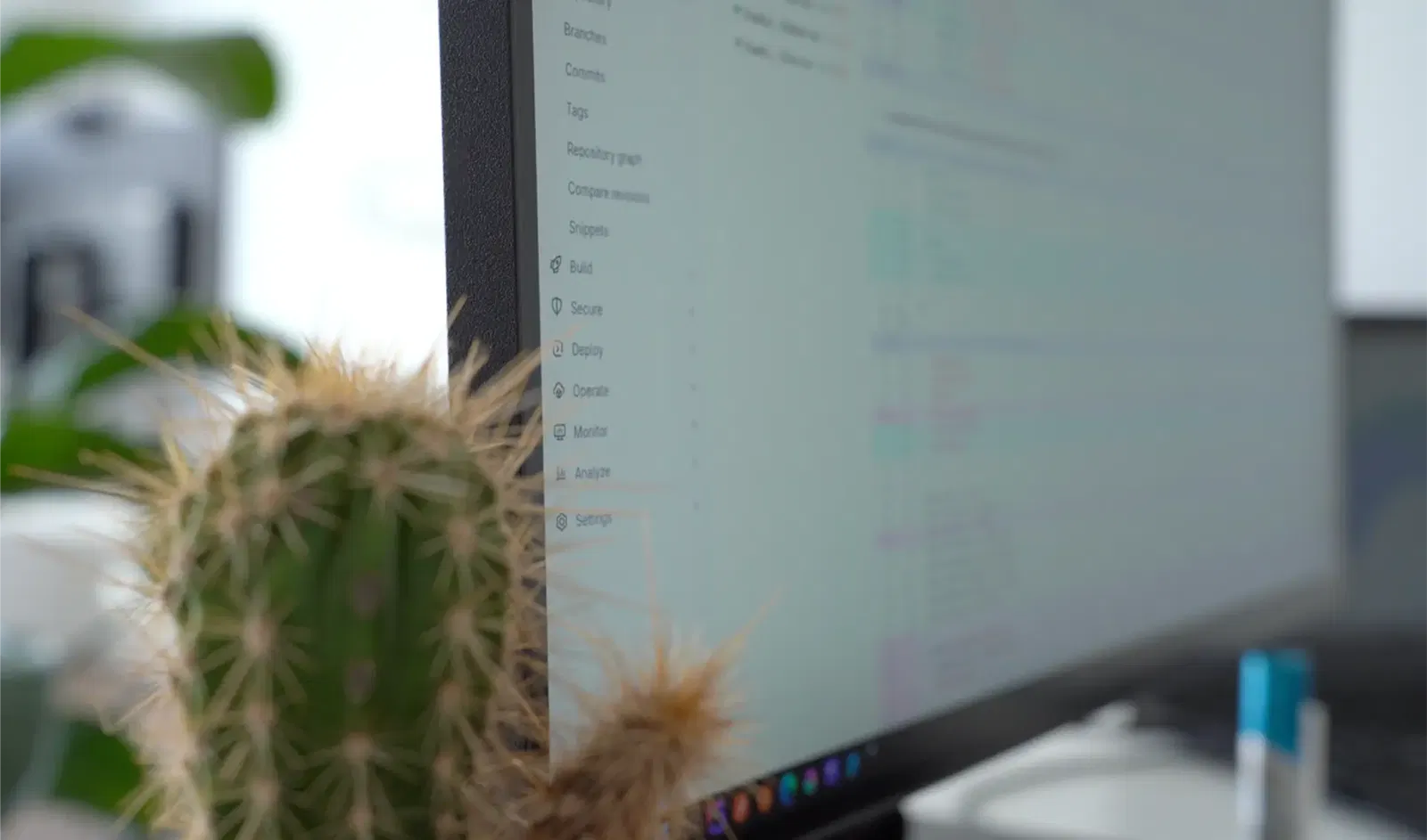 Exzellenz & Nachhaltige Digitalisierung Eine Nahaufnahme eines Monitors.