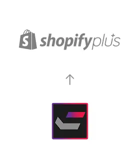 HCL Commerce zu Shopify+ Migration Migration von HCL Commerce zu Shopify Plus, dargestellt durch einen Pfeil vom HCL Commerce-Logo zum Shopify Plus Logo