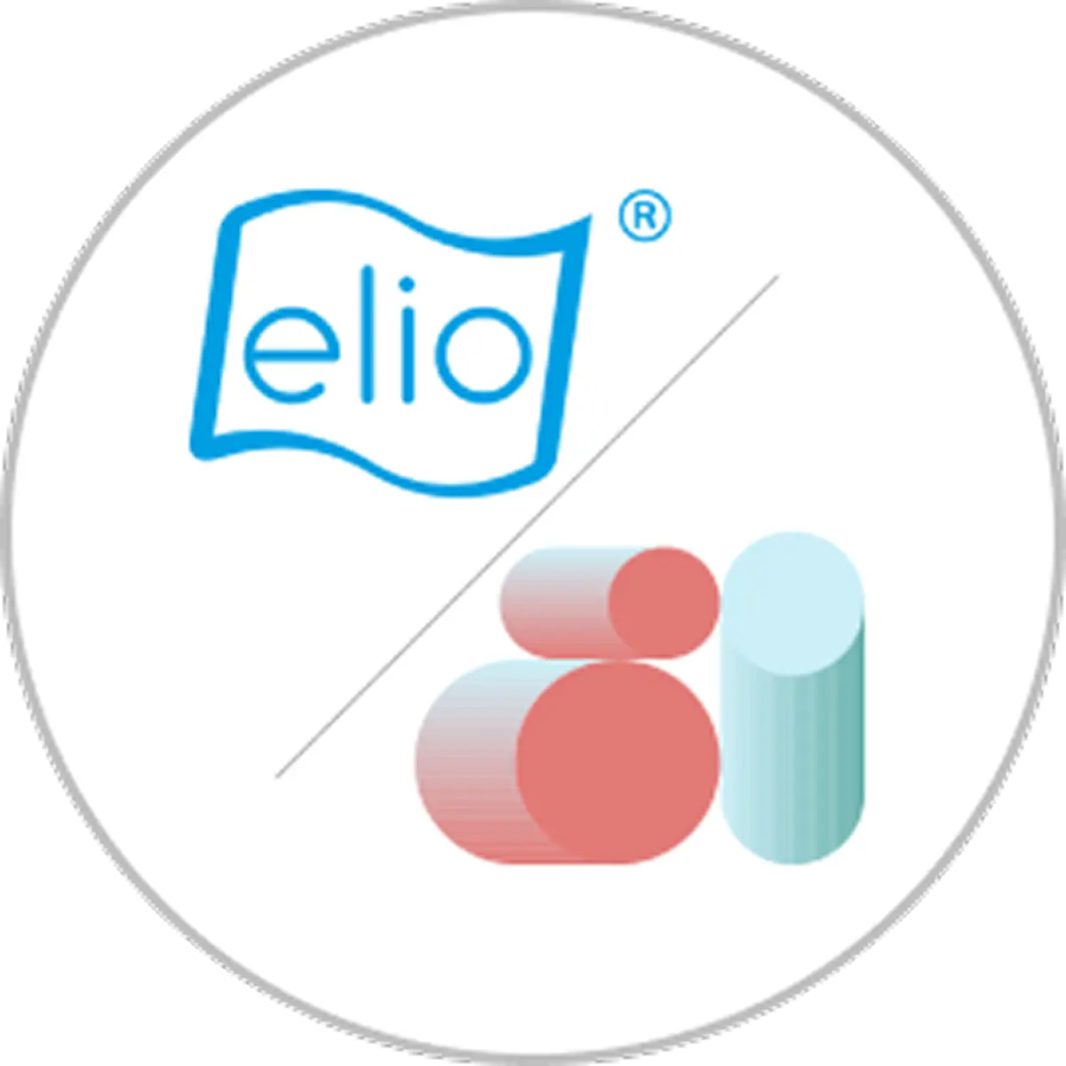 Logo des Plugins BatteryIncluded: AI-Suche und AI-Recommendations Logo zeigt eine Kombination aus den beiden Firmenlogos elio und BatteryIncluded