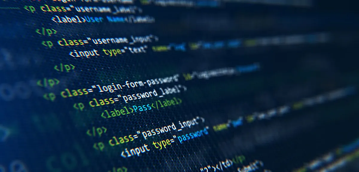 Bildschirm mit Code